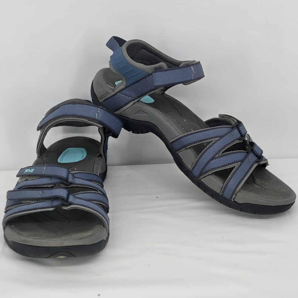 Teva Tirra Blue Grey Strappy Athletic Hiking Water Sandals 4266 Womens 10